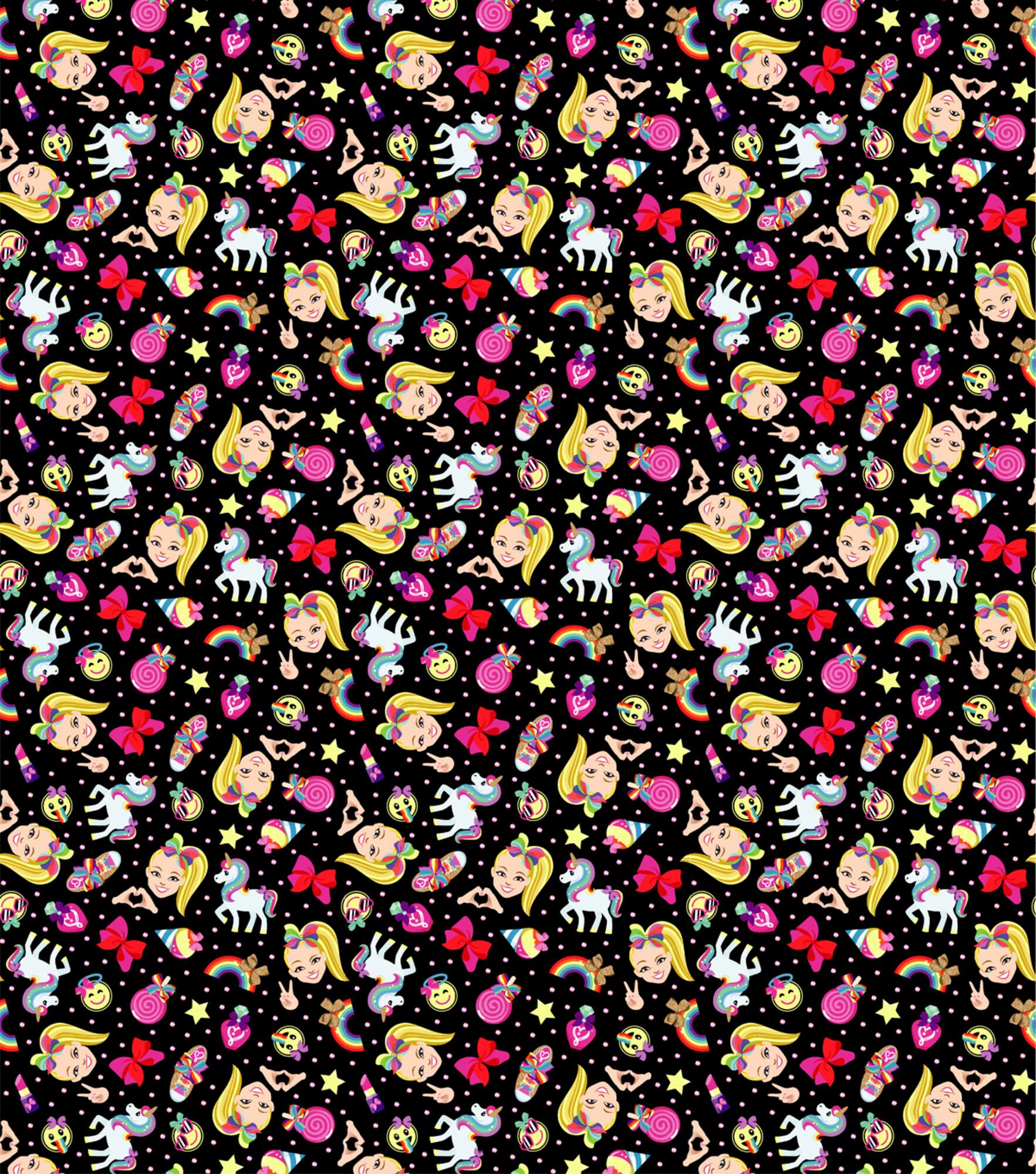 Nickelodeon JoJo Siwa Emoji Cotton Fabric